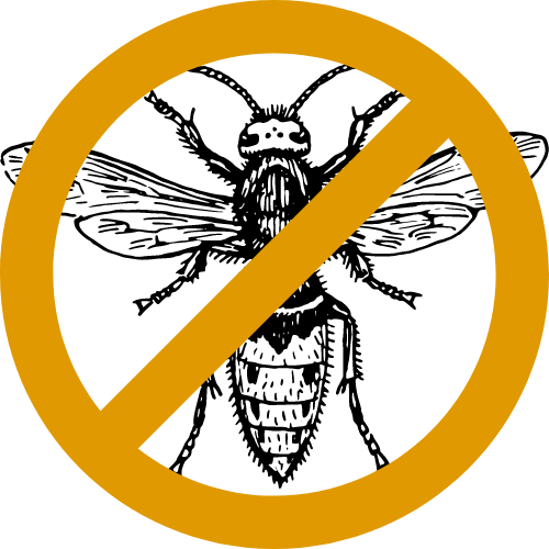 interdiction aux guèpes et insectes nuisibles